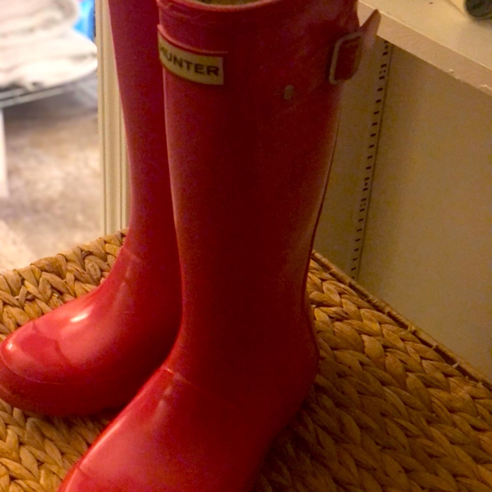 Pink Hunter Boots, kids size 1